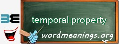 WordMeaning blackboard for temporal property